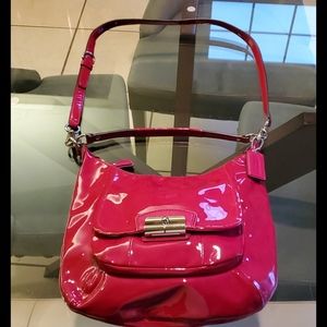 Fuchsia Coach Purse. Crossbody & top handle